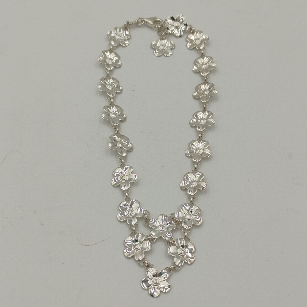 PAOLA VALENTINI: STERLING SILVER BOUQUET Ankle Bracelet